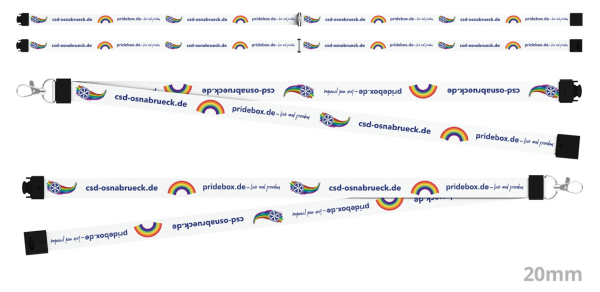 Schlüsselband mit CSD Osnabrück Logo & Pridebox.de