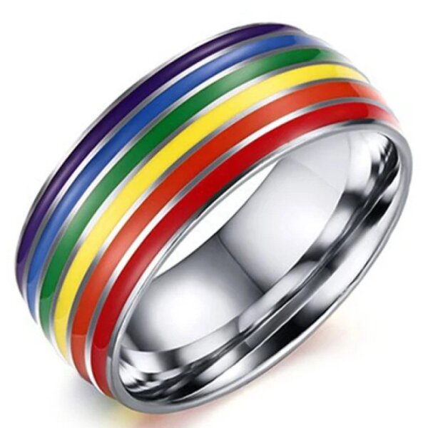 Regenbogen Ring - 11 mm Größe
